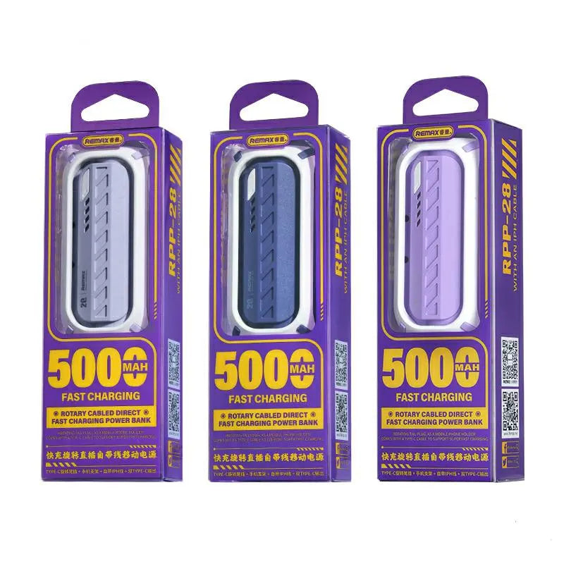 5000mAh The Capsule Charge Bank ultra-thin compact convenient mini mobile power supply quick charge