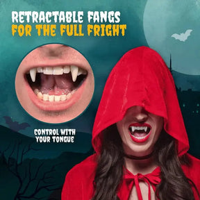 🎃Early Halloween 51% OFF - Retractable Halloween Vampire Fangs🧛‍♂️