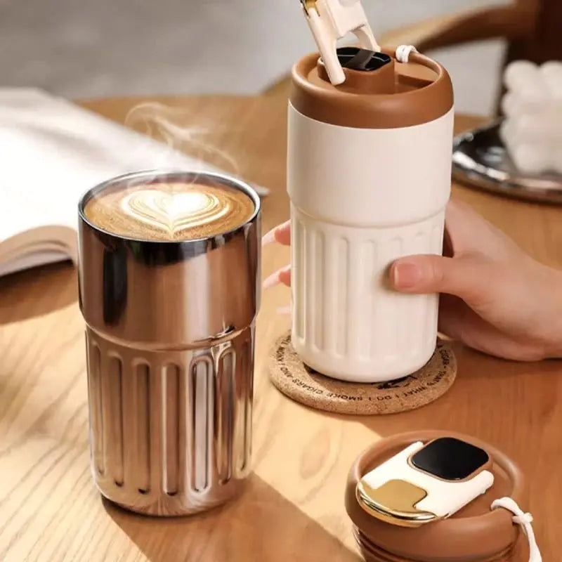 🎄Coffee Thermos With Temperature Display😊 (BUY 2 FREE SHIPPING)