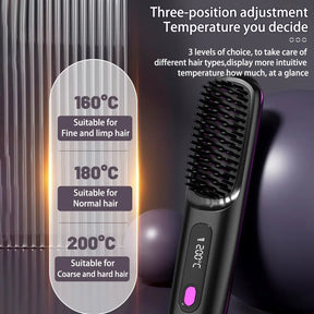 （❤New Products 40% off Special Offer❤）Wireless Hair Straightener Brush